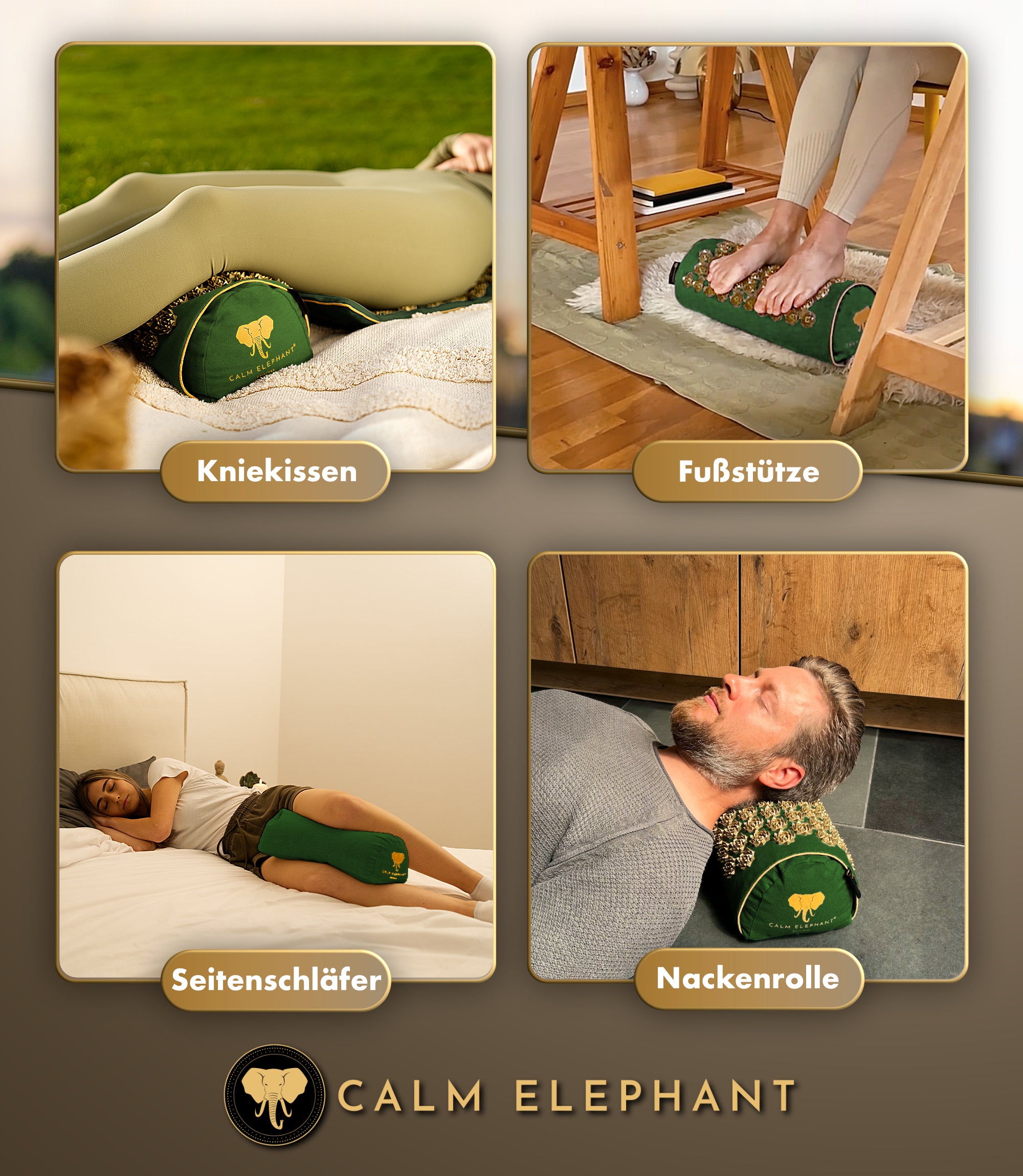 2in1 Acupressure Pillow - Green
