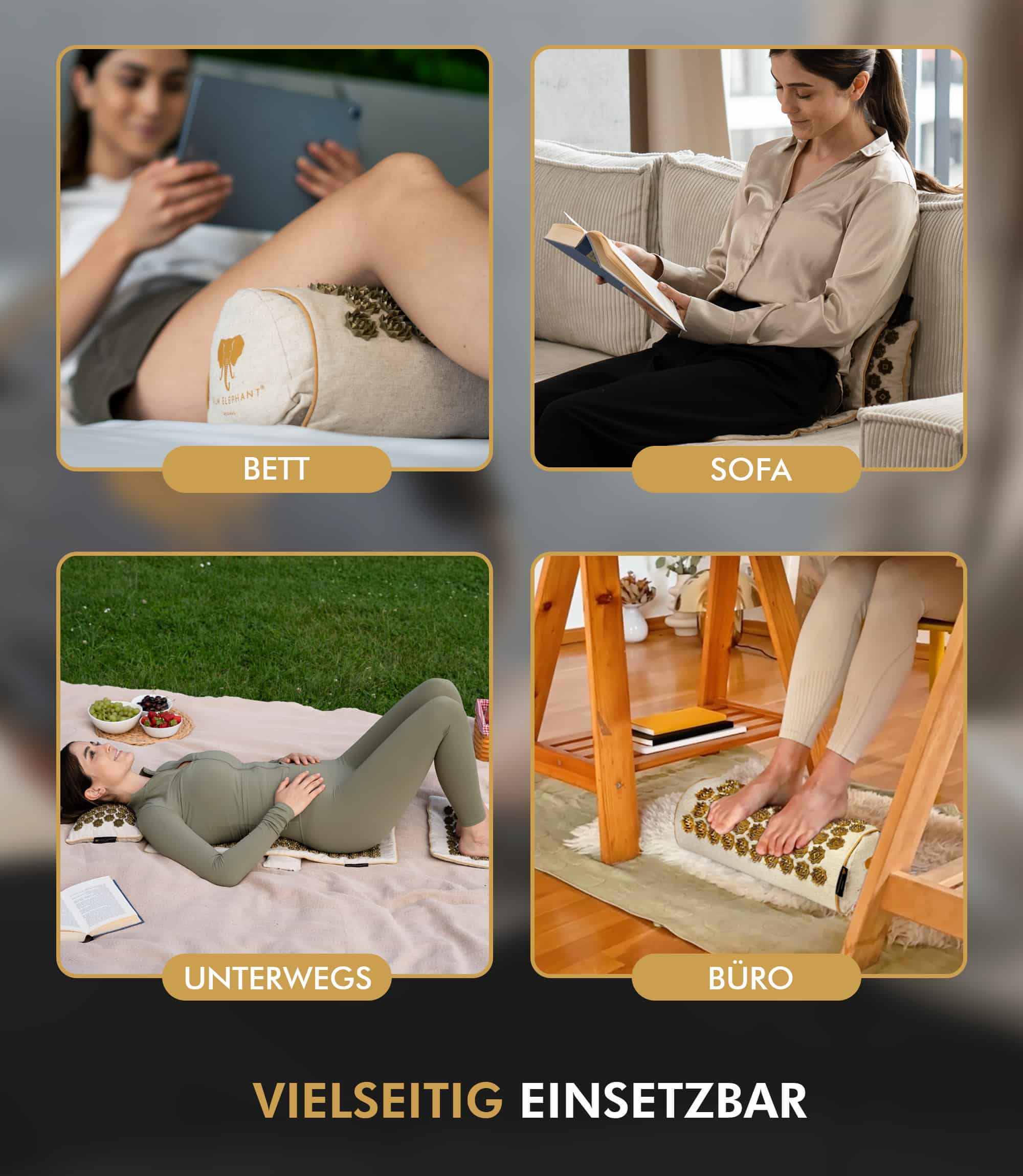 Premium Acupressure Mat ULTIMATE 6-Pack - beige