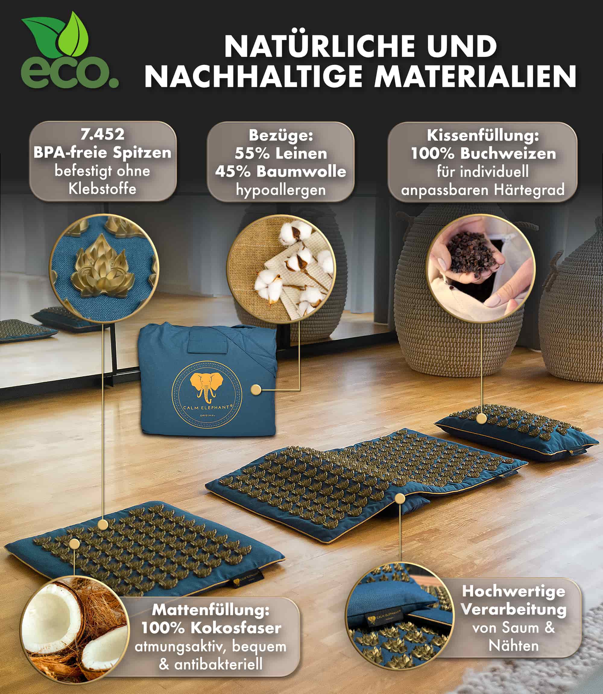 Intensive Acupressure Mat | MANDALA PRO 5-Pack - Blue