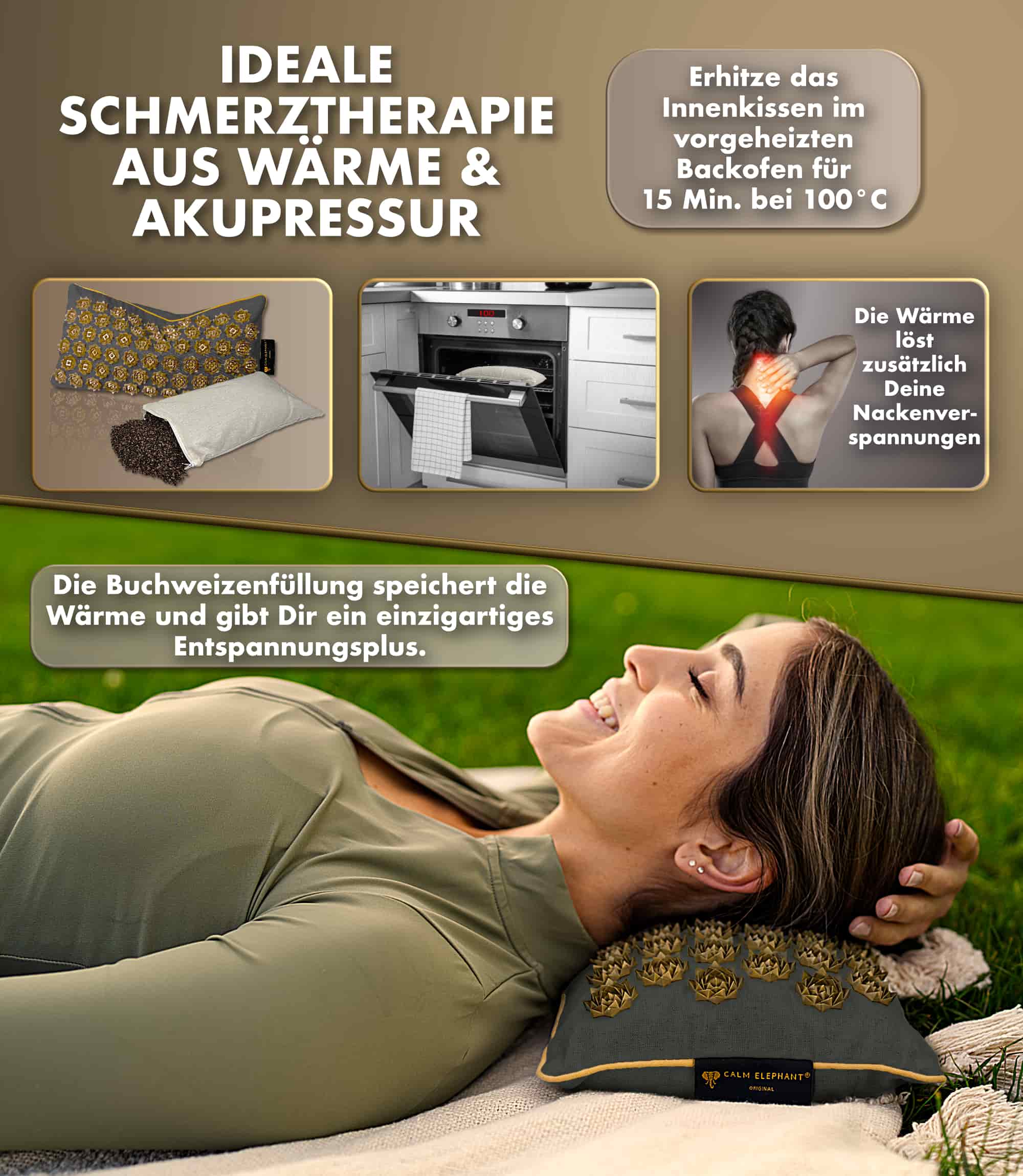 Premium Acupressure Mat PURE ECO Set of 3 - gray