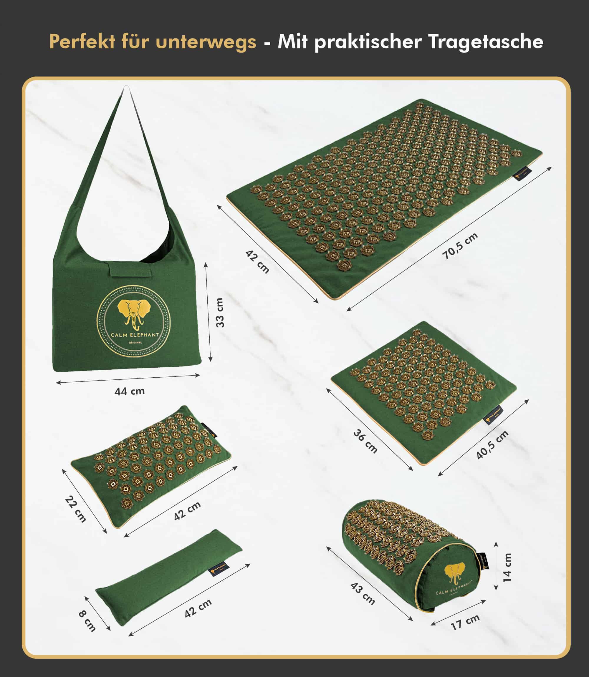 Premium Acupressure Mat ULTIMATE 6-Pack - Green