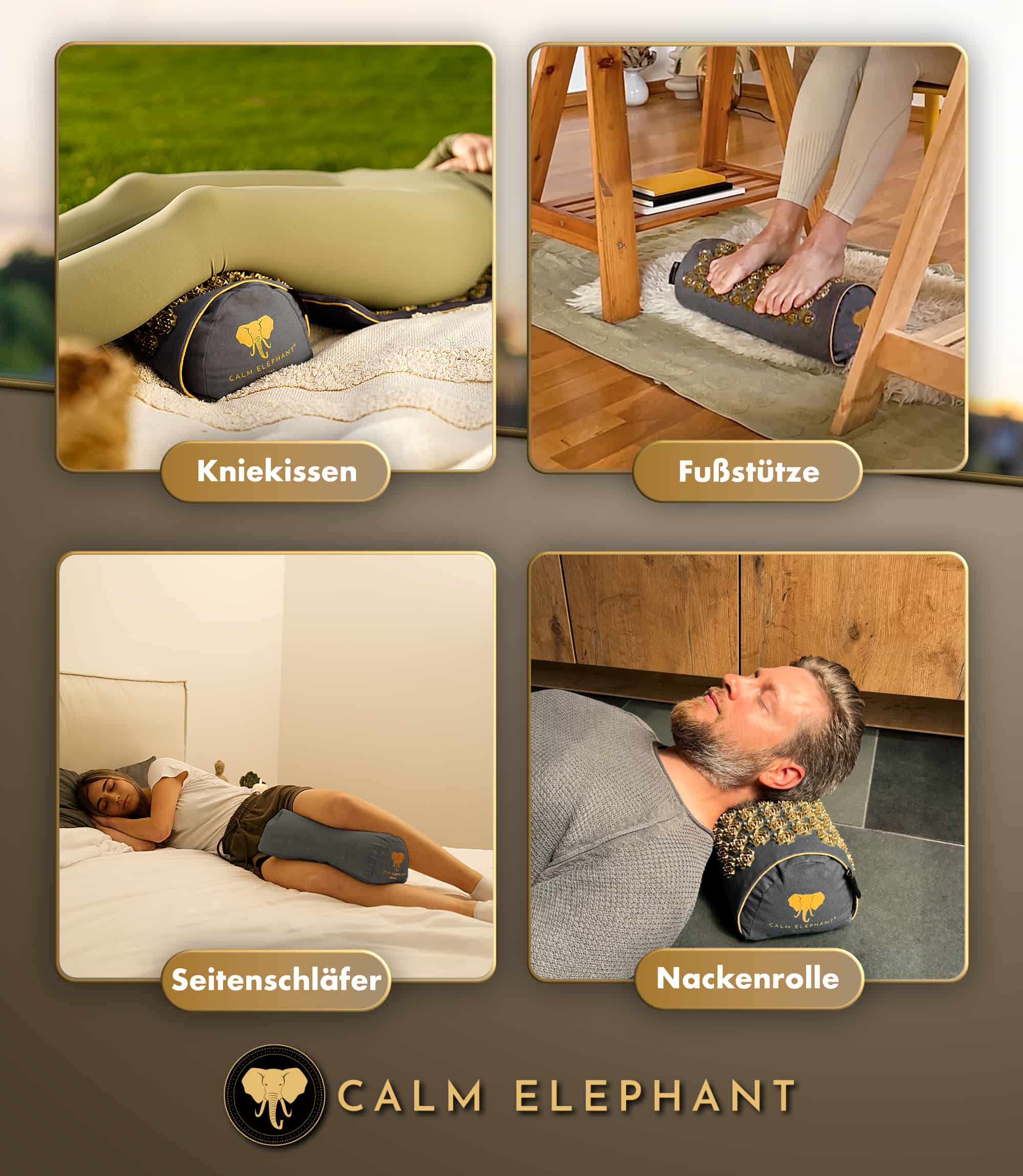 Premium 2in1 Acupressure Pillow - gray
