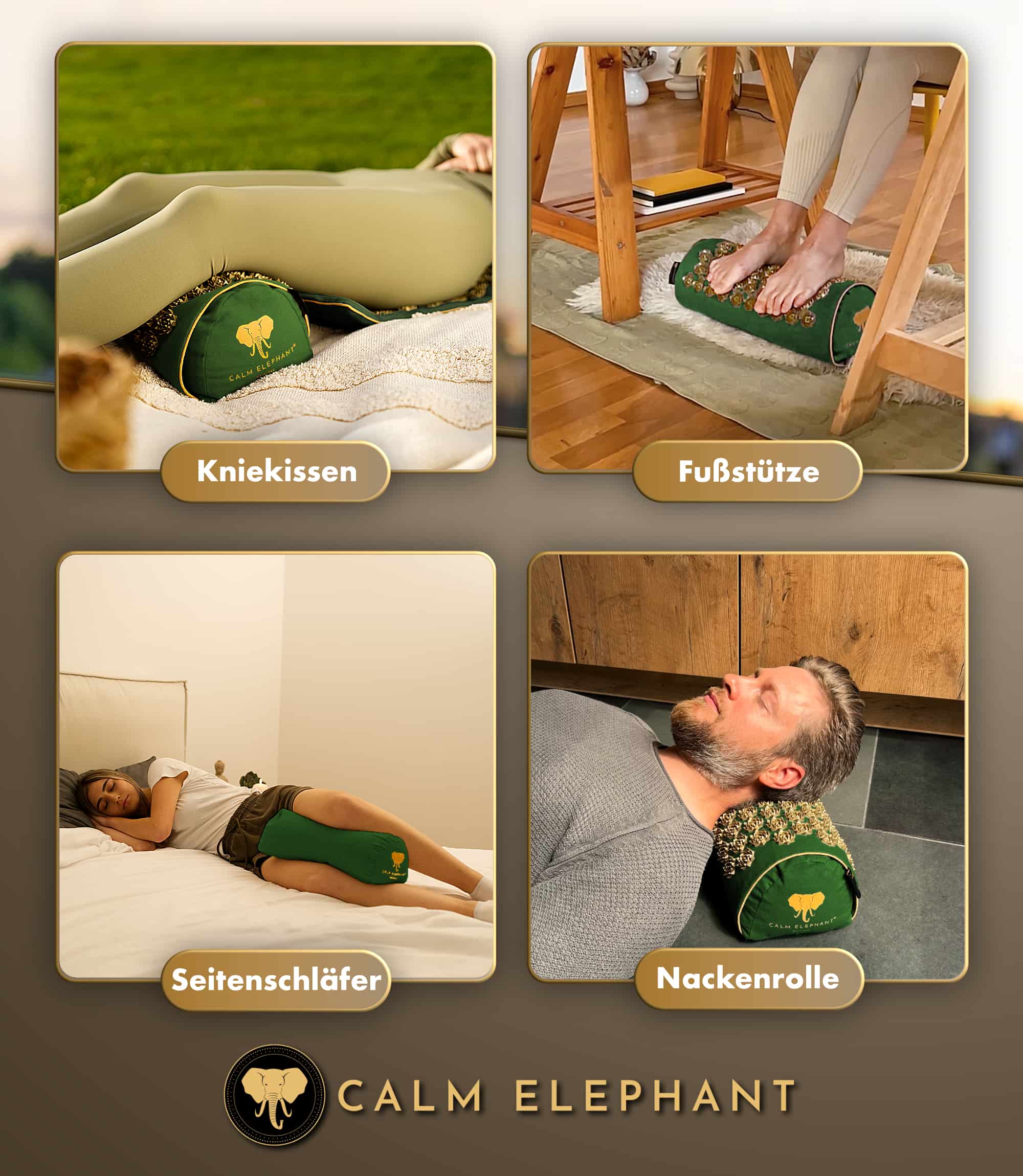 Premium 2in1 Acupressure Pillow - green