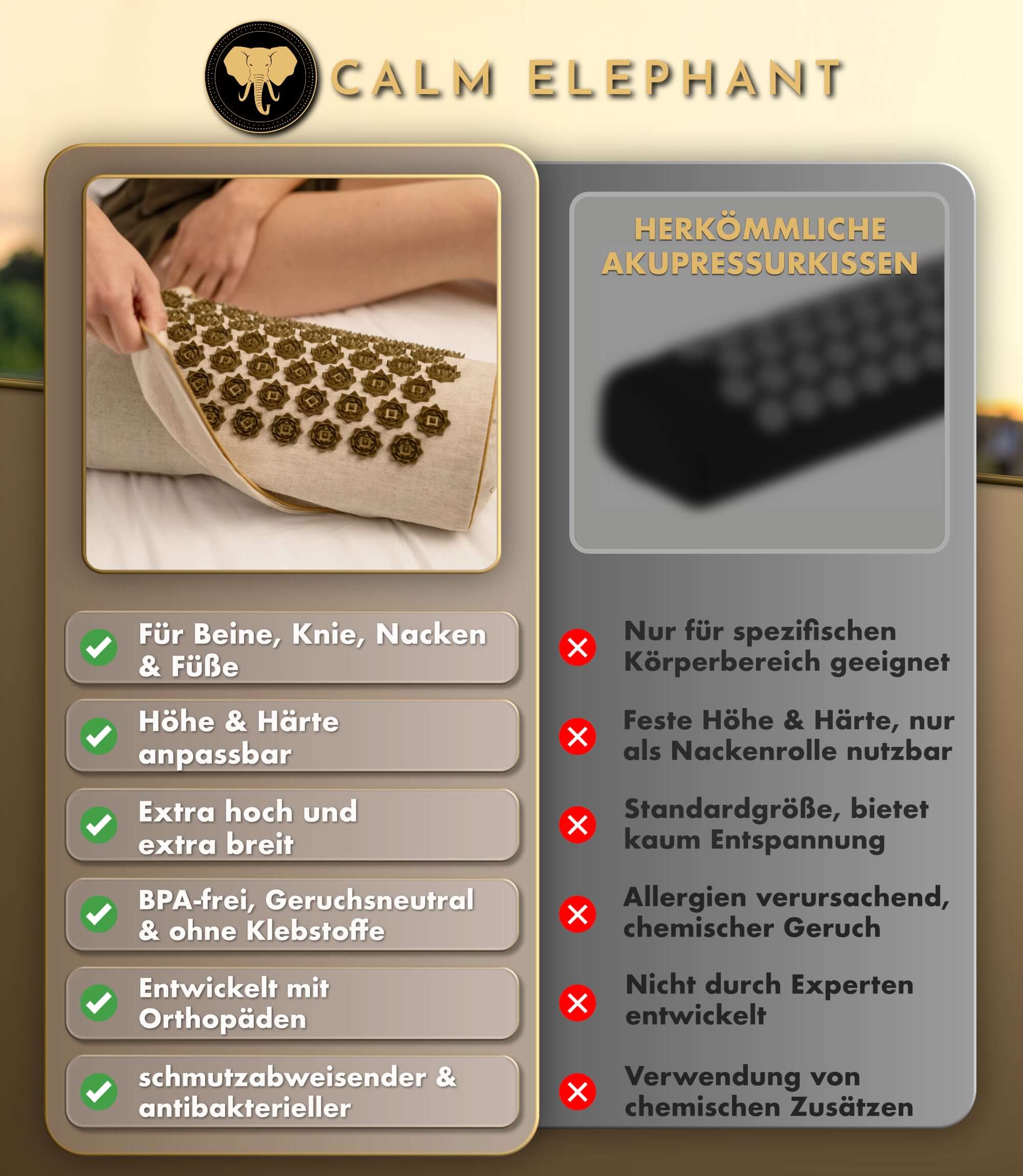 2in1 Akupressur Këssen - beige