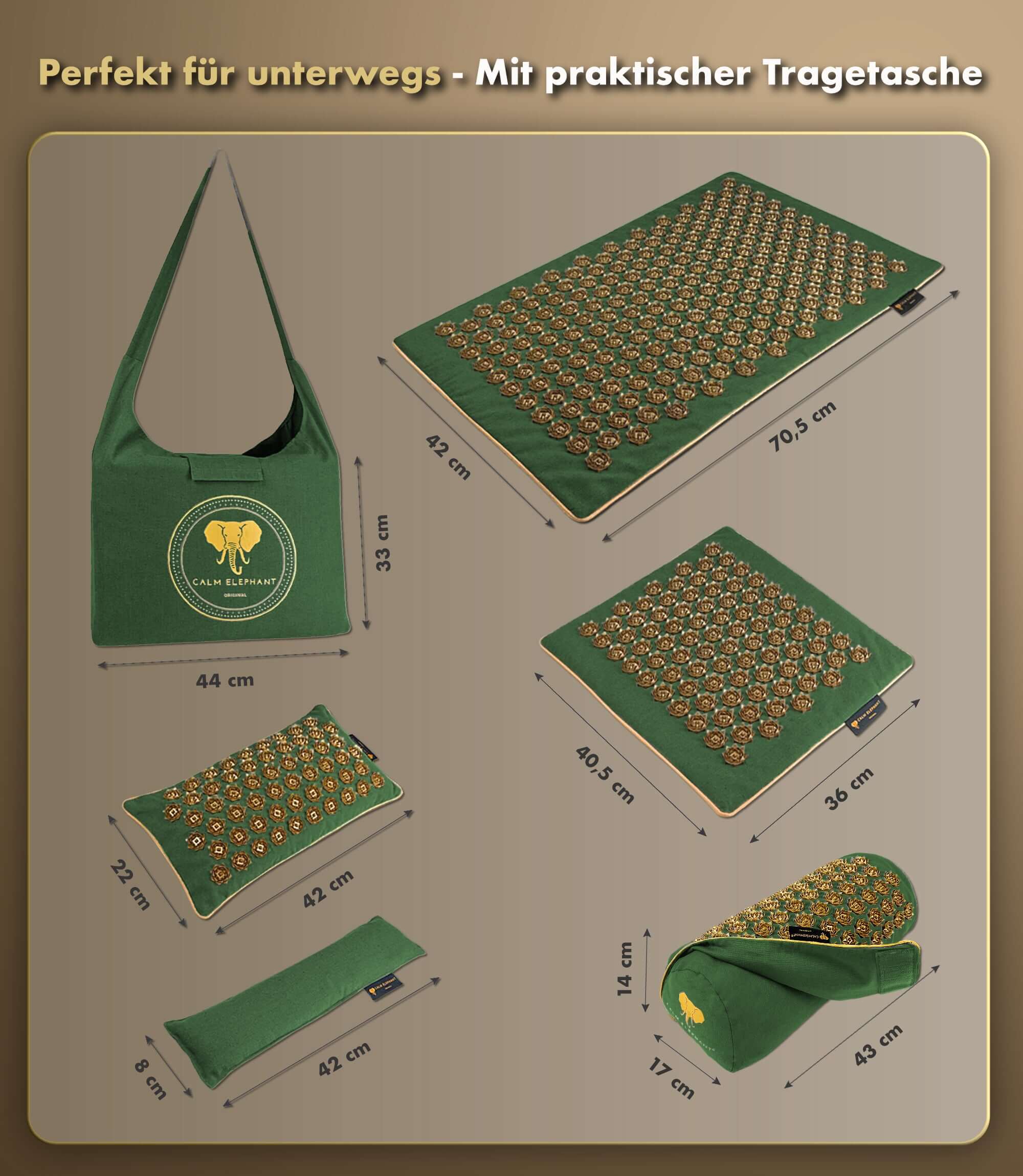 Akupressurmatte | ULTIMATE Set da 6 - verde