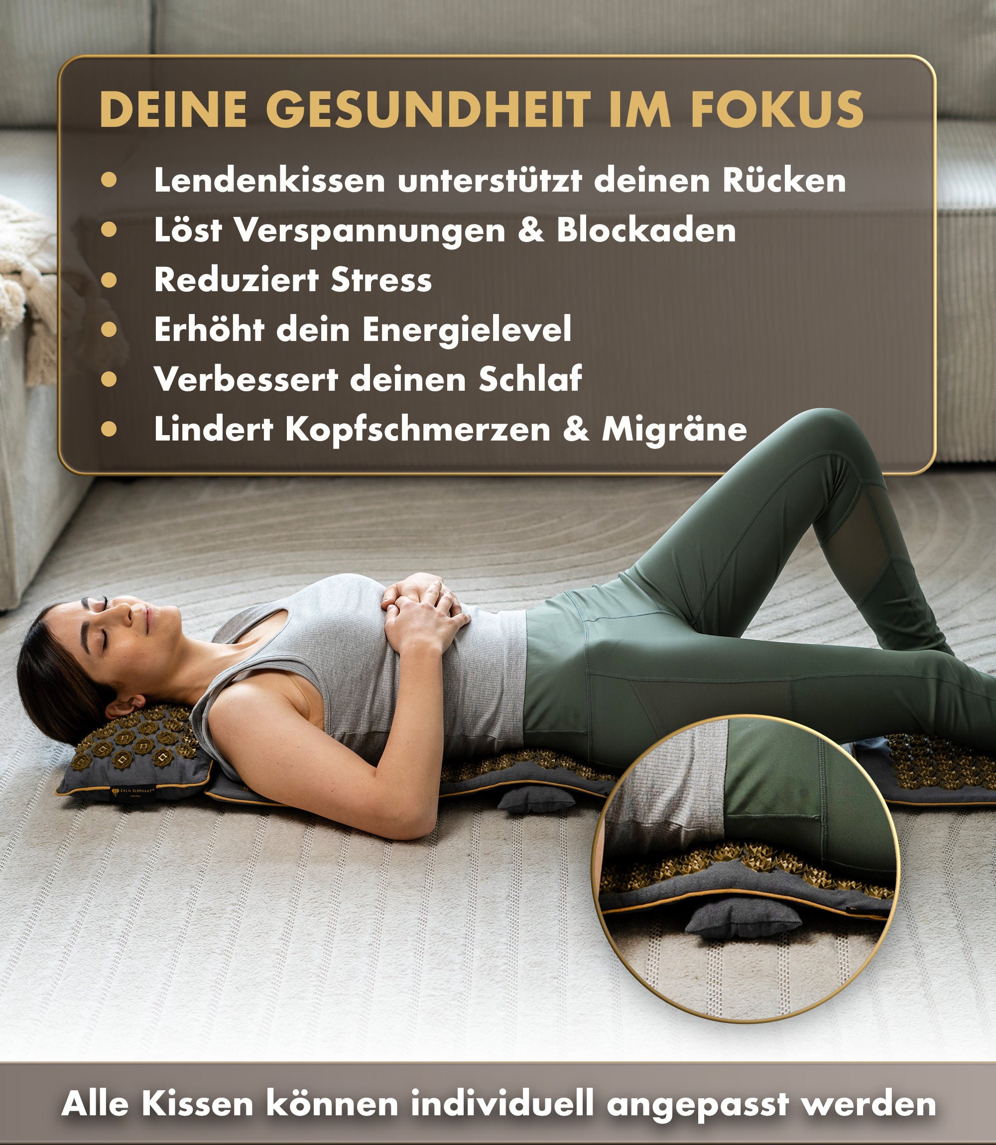Acupressure Mat | GENUINE Set of 5 - Gray