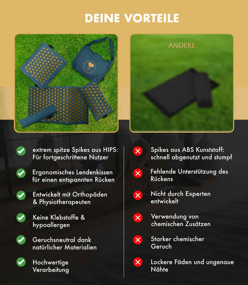 Vorteile der Calm Elephant Akupressurmatte - Premium Akupressurmatte Intensiv