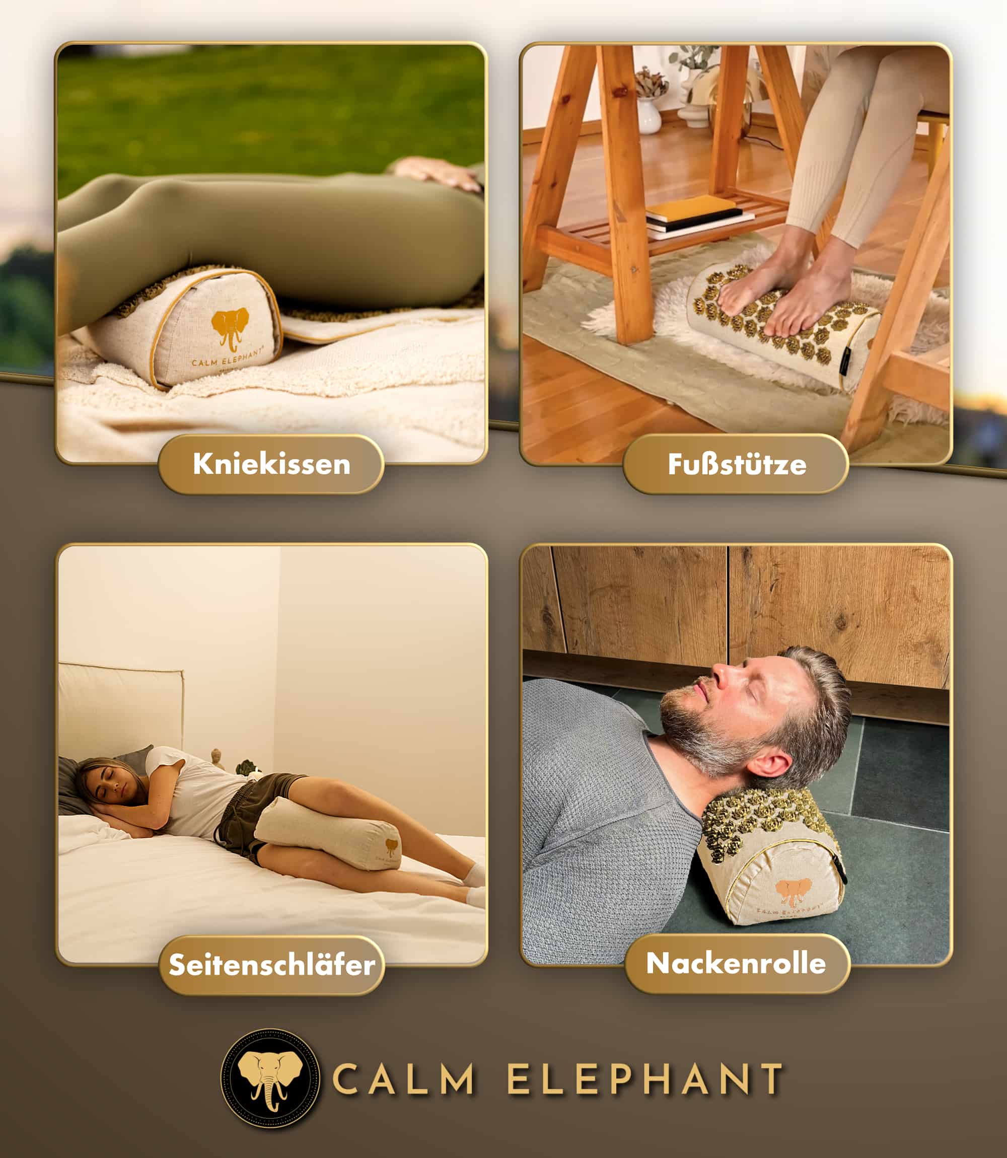 Premium 2in1 Acupressure Pillow - beige
