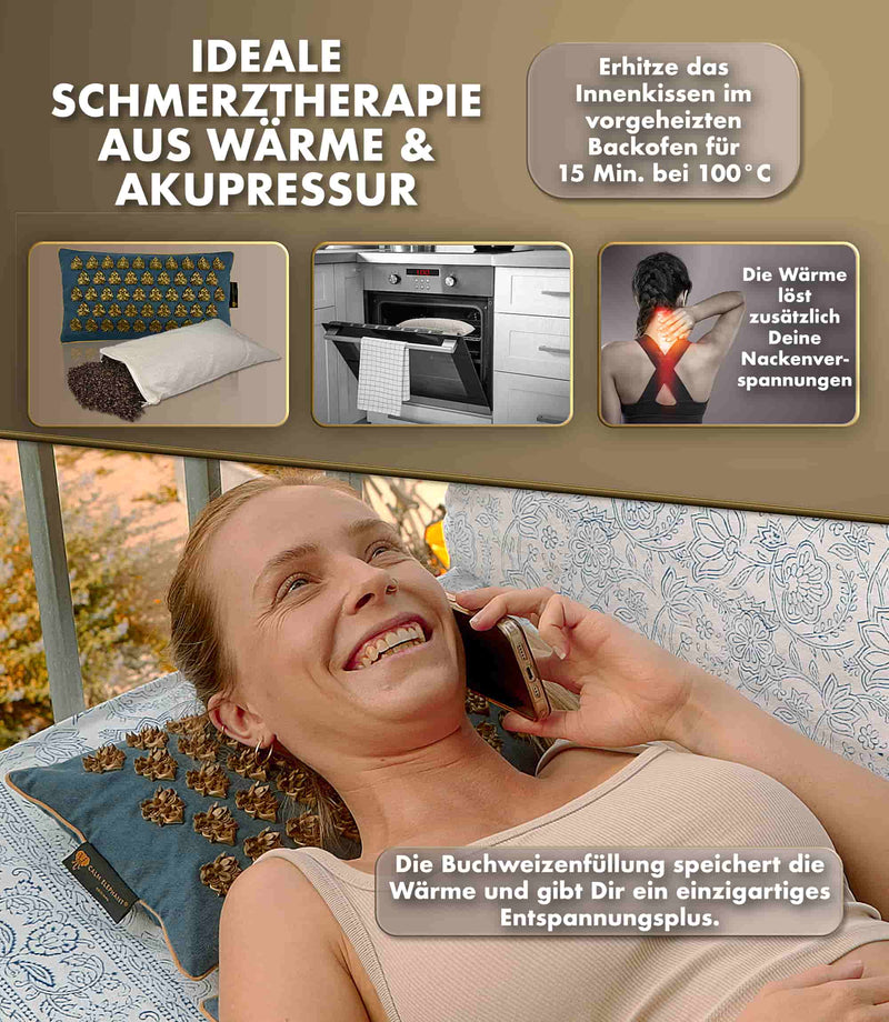 Schmerztherapie mit Akupressurmatte - Premium Akupressurmatte Intensiv von Calm Elephant