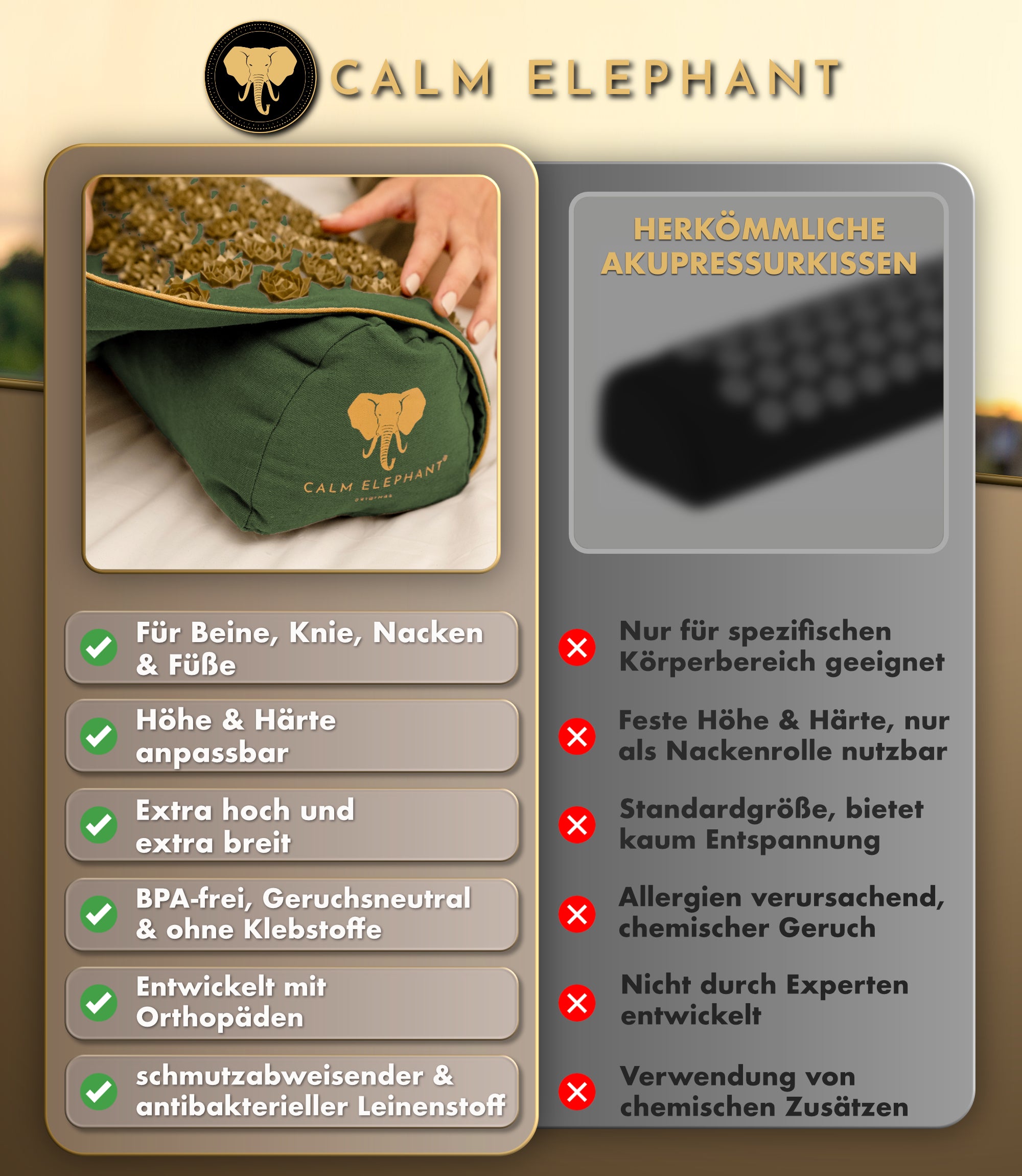 2in1 Acupressure Pillow - Green