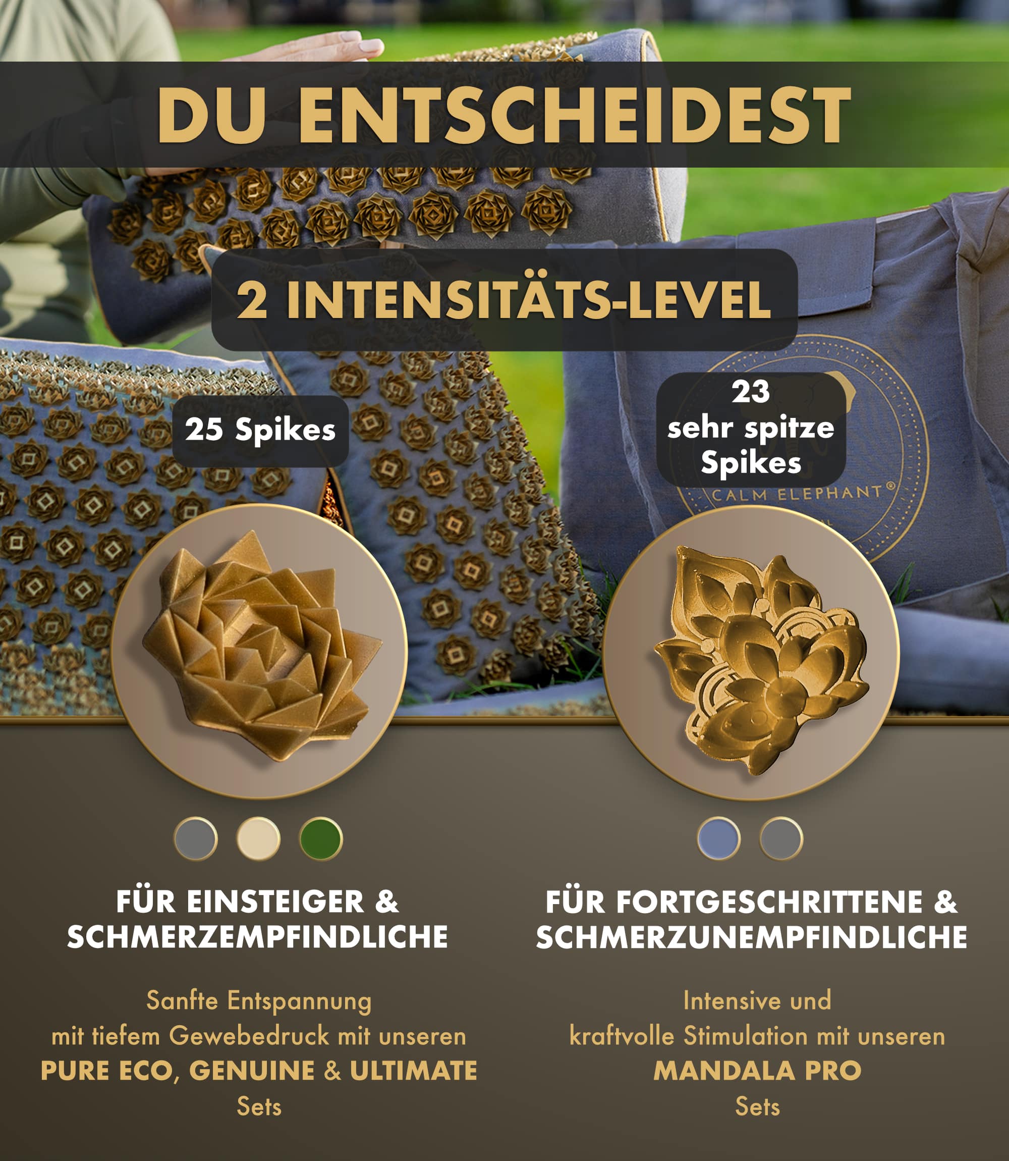 Acupressure Mat | PURE ECO Set of 3 - Green