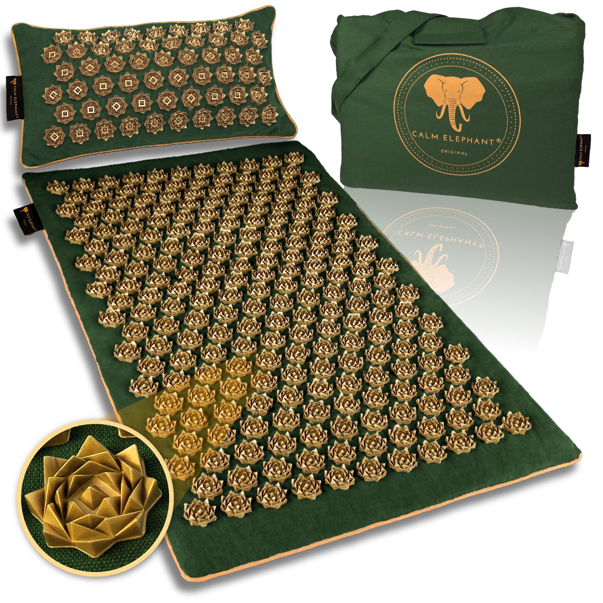 Acupressure Mat | PURE ECO Set of 3 - Green