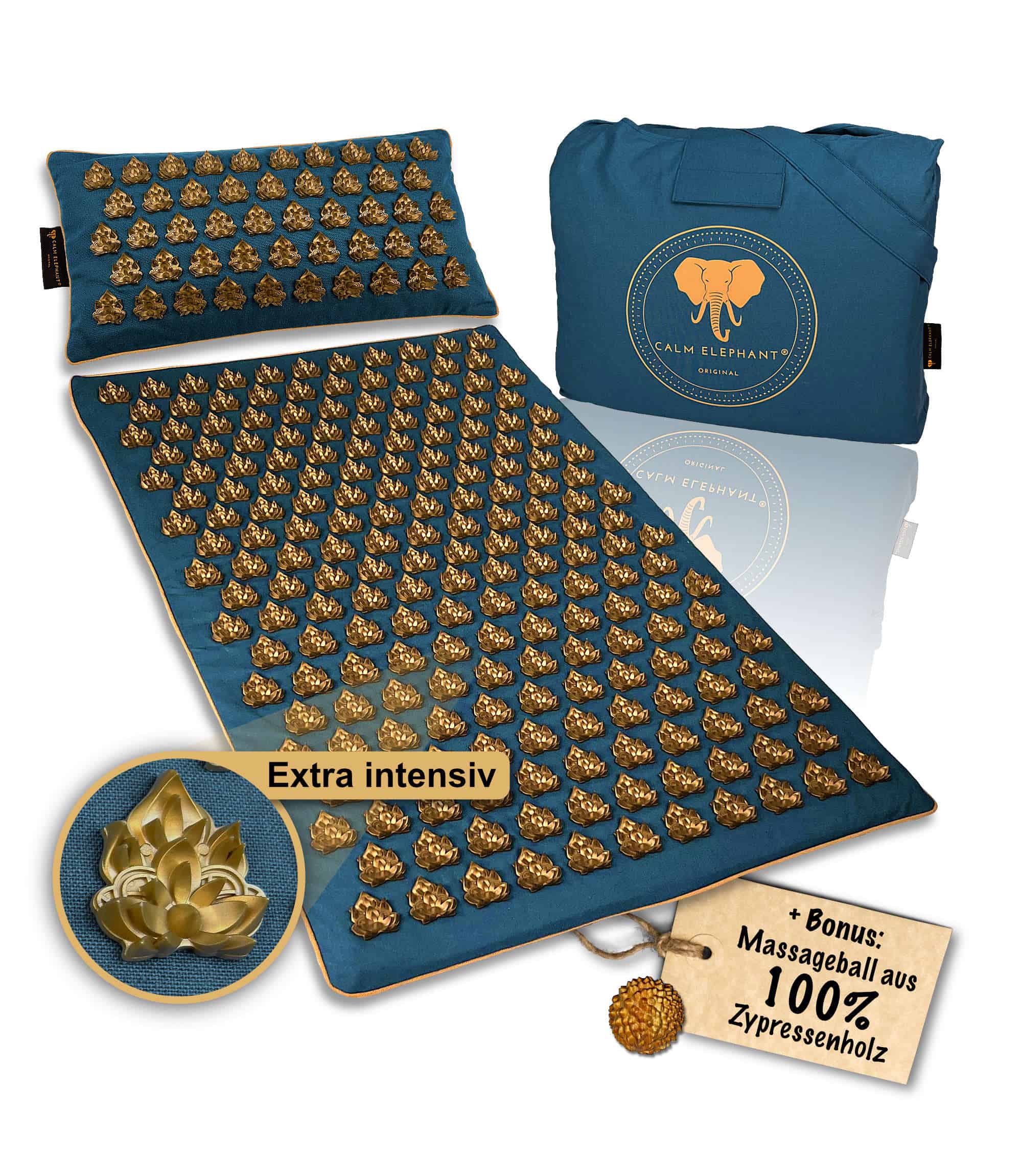 Premium Acupressure Mat MANDALA PRO ECO Set of 3 - blue