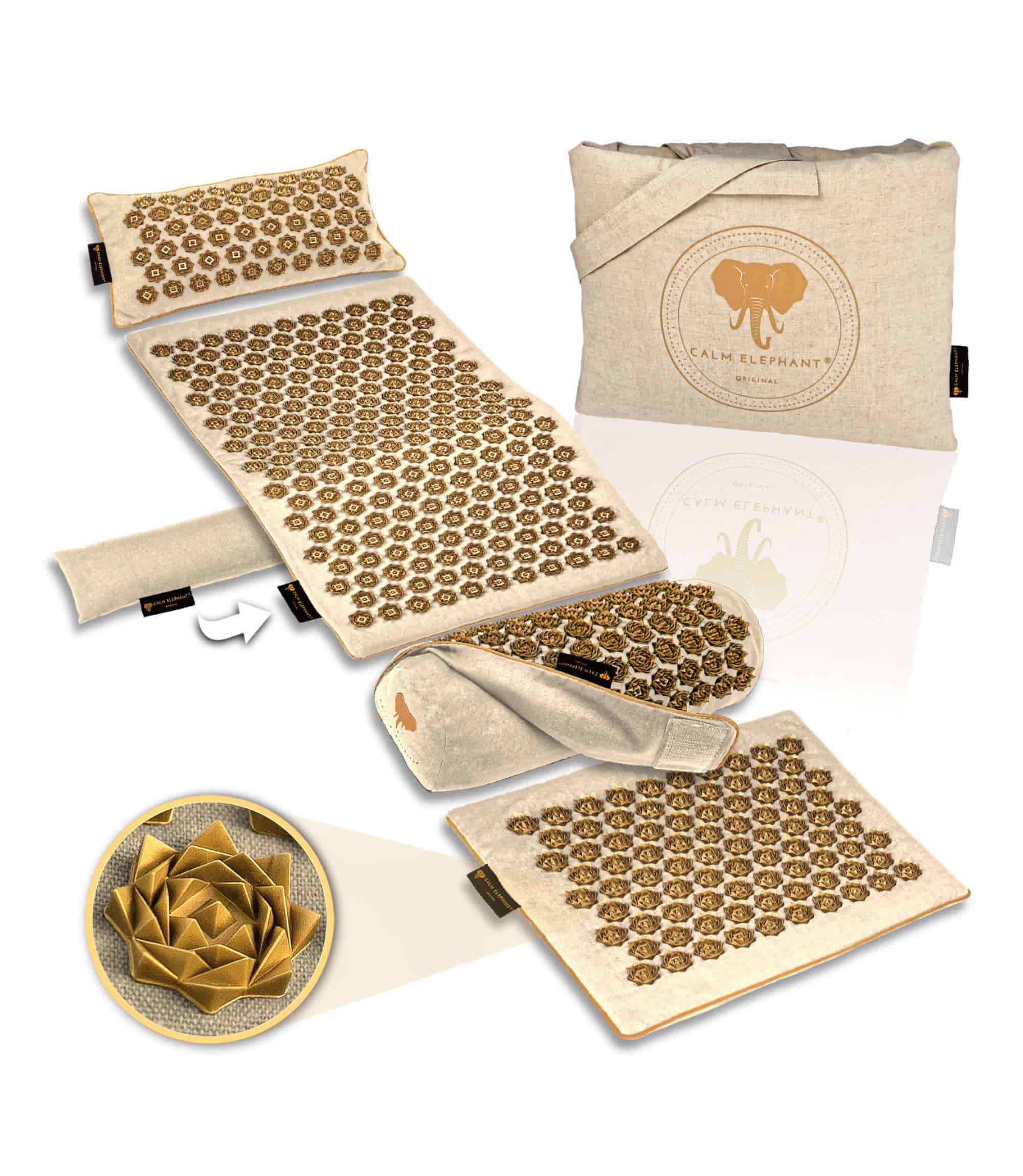 Premium Acupressure Mat ULTIMATE 6-Pack - beige