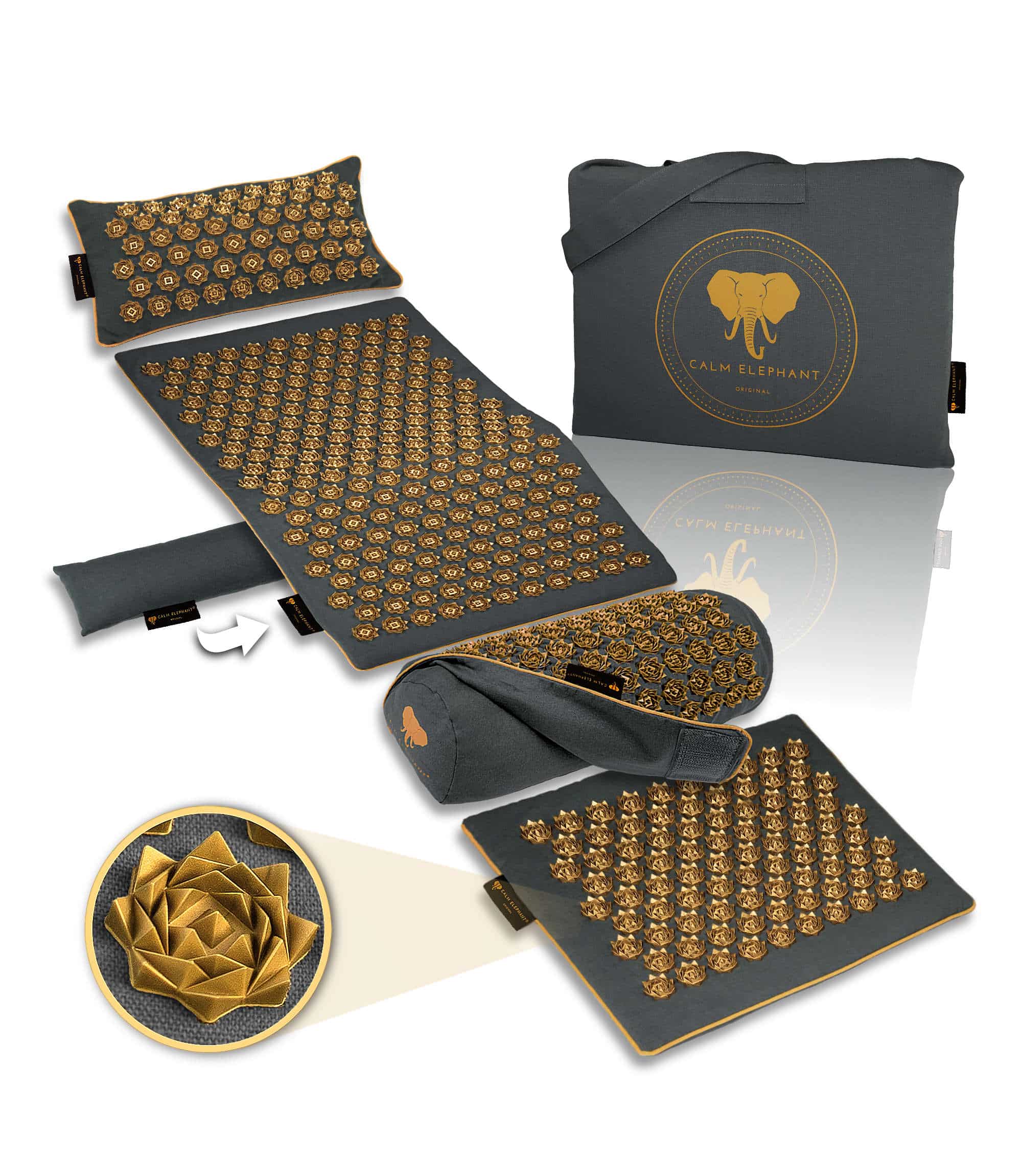 Premium Acupressure Mat ULTIMATE 6-Pack - Gray